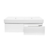 Koupelnová skříňka s umyvadlem SAT Evolution 118x30x44,8 cm bílá mat SATEVO120WMU2 SATEVO120WMU2
