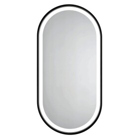 HOPA - Zrcadlo s LED osvětlením ERFURT BLACK - Rozměr A - 50 cm, Rozměr C - 100 cm OLNZERF5010B