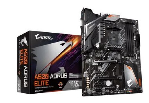 GIGABYTE A520 AORUS ELITE (rev. 1.0) / AMD A520 / DDR4 / SATA III RAID / USB / GLAN / M.2 / sc.AM4 / ATX (A520 AORUS ELITE)