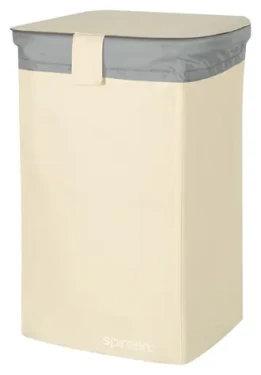 Spirella CLASSIC L koš na prádlo 50 L bílá / polyester / uzavíratelný