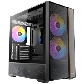 Antec FLUX REAR černá / Skříň / ATX / 2x USB-A 3.2 / 1x USB-C / 3x 140mm + 2x 120mm / tvrzené sklo / bez zdroje (0-761345-10241-4)