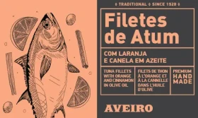 Aveiro Tuňákové filety v olivovém oleji s pomerančem a celým kouskem skořice 120g (12336)
