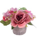 Umělé květiny v keramickém květináči 20cm