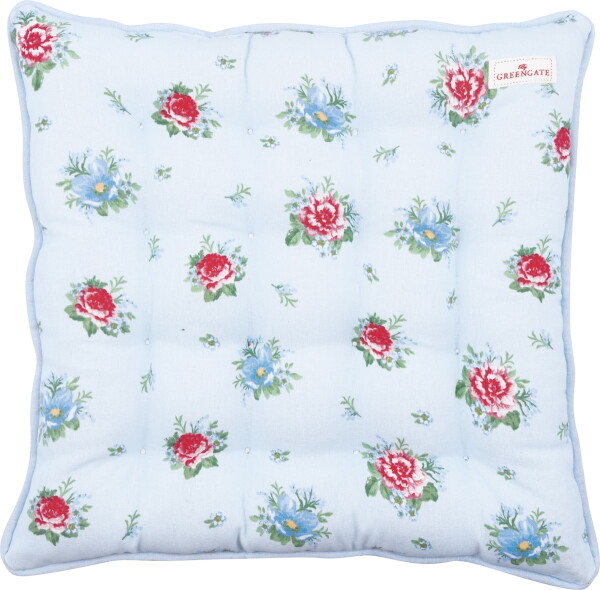 GREEN GATE Sedák na židli Alivia Pale Blue 40 × 40 cm, modrá barva, textil