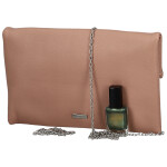 Módní dámská koženková plesová kabelka Trifa, růžová