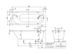 VILLEROY & BOCH - Oberon Vana 170x70 cm, alpská bílá UBQ177OBE2V-01