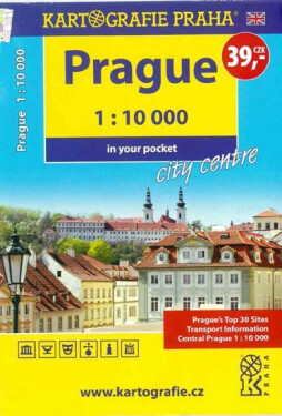 Prague - 1:10 000 in your pocket city centre, 3. vydání