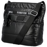 Stylová dámská textilní crossbody kabelka Zayana, černá