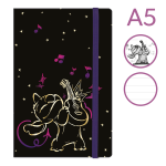 Colorino zápisník s gumičkou, Stitch Gold 2, A5, 80 g, 80 listů, linkovaný