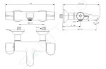 IDEAL STANDARD - Ceraplus II Termostatická vanová baterie, chrom A6873AA