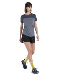 ICEBREAKER Wmns Merino 125 Cool-Lite™ Sphere III SS Tee Colour Block, Graphite Heather/Graphite/Cb velikost: S