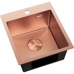 MEXEN - Solix ocelový dřez 1-bowl 400 x 450 mm, měď 6401401000-65