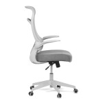 Kancelářská židle, houpací mech., šedá MESH, plast. Kříž