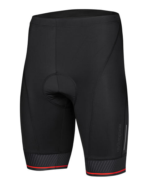 Pánské cyklistické kraťasy ETAPE ELITE TEAM s vložkou, černá/červená (cyklistické kraťasy ETAPE s vložkou, velikost XL)