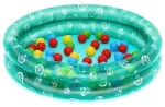 Bestway Nafukovací bazének Splash Play s míčky zelená / Bazének / O 91 x 20 cm / 73 l / PVC / 2+ roky (51141)