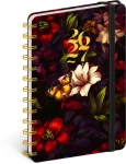 NOTIQUE Spirálový 18měsíční diář Petito – Rudé květy 2026/2027, 13 x 18 cm (PGD-37212-V)