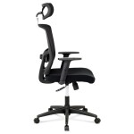 Kancelářská židle, houpací mechanismus, černá síťovina, KA-B1013 BK