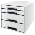 LEITZ WOW CUBE bílá / Zásuvkový box / 4 zásuvky / plast (52521001)