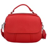 Trendy dámská koženková crossbody kabelka Badamia, červená