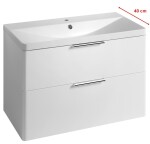 AQUALINE - DENEB umyvadlová skříňka 80,5x55x39,4cm, bílá mat DN284