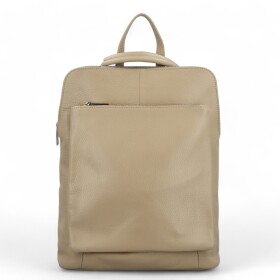 Prostorný dámský kožený batoh Delami Jean new, taupe