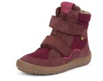 Dívčí zimní barefoot boty TEX WINTER Bordeaux, Froddo, G3160233-7, červená - 25