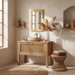 REA - Nástěnné zrcadlo Boho 55CM KLNA-MR01 HOM-02803