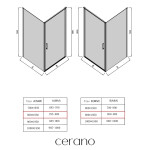CERANO - Sprchový kout Porte L/P - 8 mm - chrom, transparentní sklo - 90x80x195 - otočný CER-413528
