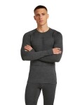 Pánské merino tričko s dlouhým rukávem ICEBREAKER Mens 260 ZoneKnit LS Crewe, Jet Heather velikost: M