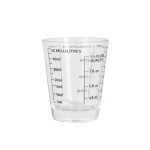 Kitchen Craft Skleněná odměrka 50 ml, černá barva, čirá barva, sklo
