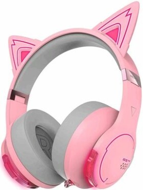 Edifier G5BT (cat verze) růžová herní sluchátka mikrofon ovládání hlasitosti 3.5mm jack BT 5.2 G5BT pink(cat