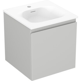 MEXEN/S - Orio koupelnová skříňka 45 cm s umyvadlem Vela, 1 šuplík, šedá mat/bílá mat 91A10-04547-1-BF62-W23M01