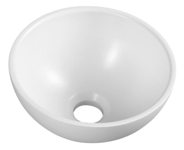 SAPHO - MINOR umývátko na desku, litý mramor, Ø 26cm, bílá MR260