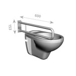 NOVASERVIS - Madlo dvojité pevné 564 mm kartáčovaná nerez R6660,4