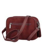 Semišová dámská crossbody kabelka Daniela, červená