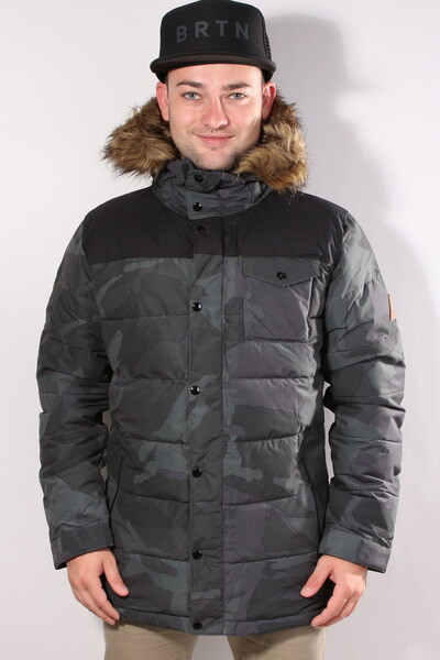 Burton TRAVERSE DERBY CAMO/TRUE BLACK zimní pánská bunda - M