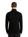 ICEBREAKER Mens Merino 400 RealFleece Grid LS Half Zip, Black (vzorek) velikost: M