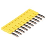 Weidmüller Z-series, Accessories, Cross-connector, For the terminals, No. of poles: 2 ZQV 2.5/2 1608860000-60 žlutá 60 ks