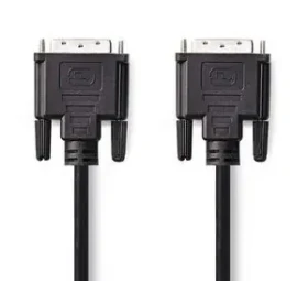 Nedis DVI-D 24+1 kabel černá / Kabel / DVI-D 24+1 - DVI-D 24+1 / 1080p / 10 m / poniklovaný (CCGP32000BK100)