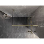 MEXEN/S - Lunar T sprchový kout dveře křídlové pravá 90 x 90, transparent, zlato 834T-090-090-50-00-P
