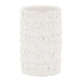 Spirella RELIEF kelímek na kartáčky bílý / porcelán (7610583199232)