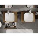 MEXEN/S - Rivel koupelnová skříňka pod umyvadlo 60 cm s deskou, 1 šuplík, reliéf , ořech 91A20-06023-1-BFC86