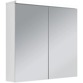CERANO Koupelnová zrcadlová skříňka s LED osvětlením Avia - bílá matná - 75x70x16,5 cm
