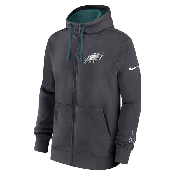 Nike Pánská mikina Philadelphia Eagles NFL Playbook Full-Zip Fleece Hoodie - Antracitová Velikost: XL