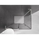 MEXEN/S - Velar L sprchový kout, posuvné dveře 110 x 70, grafit, nikl kartáčovaný 871-110-070-43-97