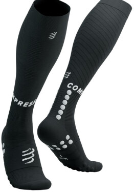 Kompresní podkolenky Compressport Full Socks Recovery 2.0 - černé Velikost: EU 35-38 Obvod lýtka 22-30