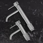 REA - Umyvadlová vysoká baterie Lungo Stripe Brush Nickel REA-B8053