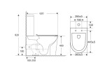 Erga Siena, WC kombi mísa 620x365x820 mm, Rimless + toaletní sedátko, bílá lesklá, ERG-V03-SIENA-RIM-WH