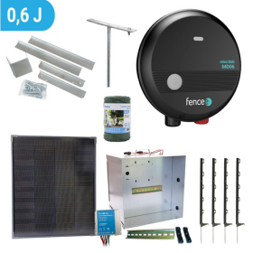 Expert sada solární ohradník - Kompletní přenosná schránka + 0,6 J zdroj, panel 40 W, lanko 2,5 mm