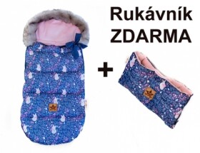 Dětský fusak maxi PREMIUM Liška, granátový, 110x50cm + rukávník zdarma